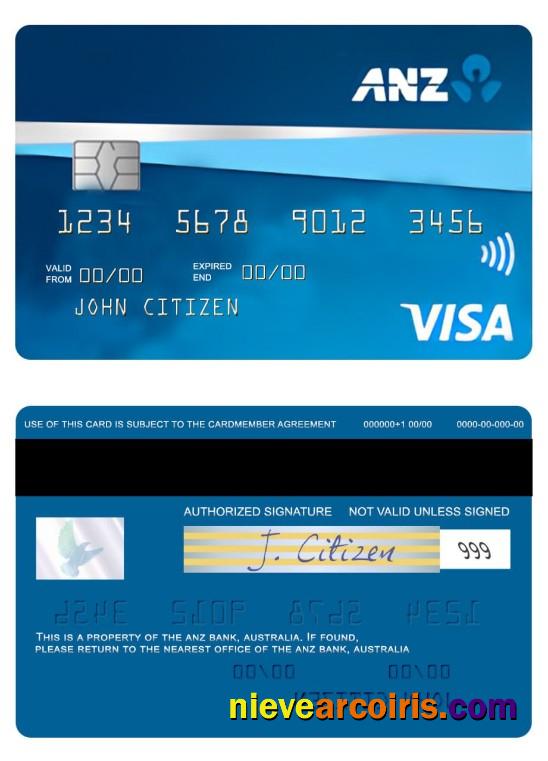 Australia ANZ Bank First credit visa card